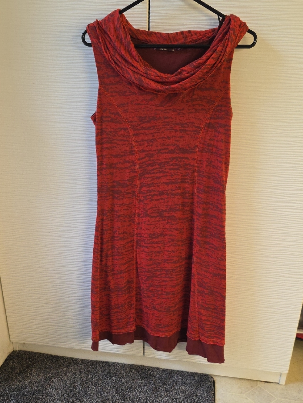 Prana Marled Red and wine Colored  Cowl Neck Dress